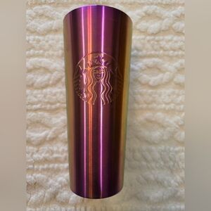 Starbucks 2022 Iridescent Rainbow Oil Slick Matte Stainless Steel Tumbler 24oz